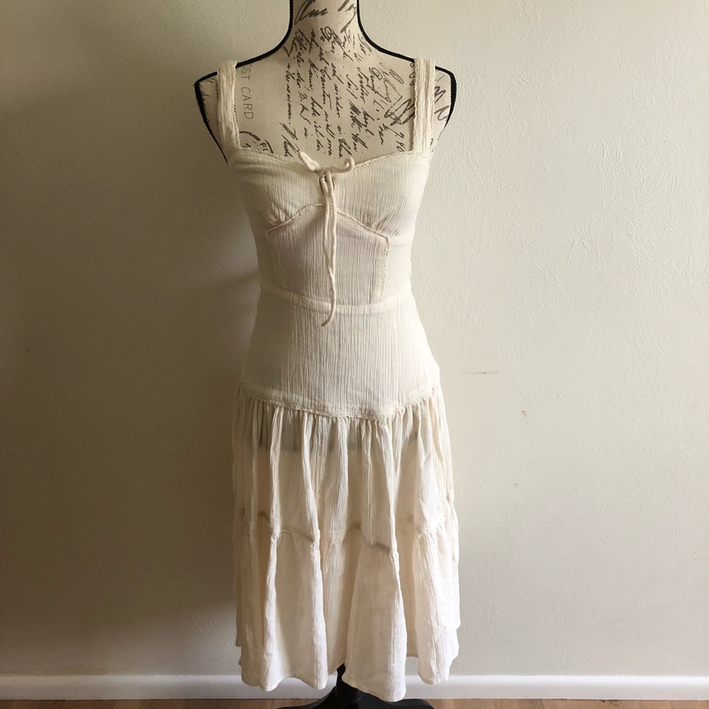 French Connection Chemise Boho Prairie Dress 6